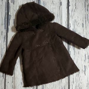 Gap Baby Coat Jacket Fur lined Girl Toddler Size 3